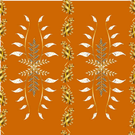 Seamless pattern with interesting doodles on colorfil background. Vector illustration.の写真素材
