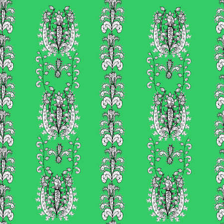 Seamless pattern with interesting doodles on colorfil background. Raster illustration.の写真素材