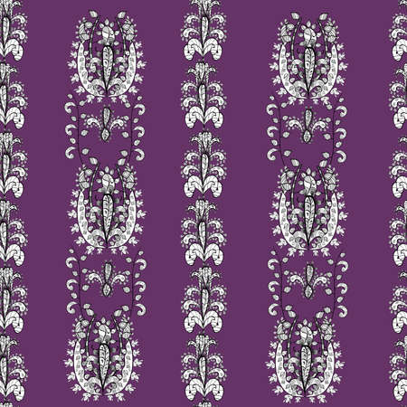 Seamless pattern with interesting doodles on colorfil background. Raster illustration.の写真素材