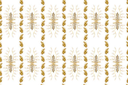 Seamless pattern with interesting doodles on colorfil background. Pano. Raster illustration.の写真素材