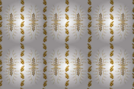 Seamless pattern with interesting doodles on colorfil background. Pano. Raster illustration.の写真素材
