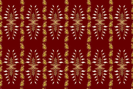 Seamless pattern with interesting doodles on colorfil background. Pano. Raster illustration.の写真素材