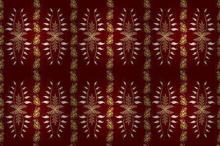 Seamless pattern with interesting doodles on colorfil background. Pano. Raster illustration.の写真素材