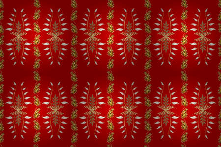 Seamless pattern with interesting doodles on colorfil background. Pano. Raster illustration.の写真素材