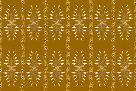 Seamless pattern with interesting doodles on colorfil background. Pano. Raster illustration.の写真素材