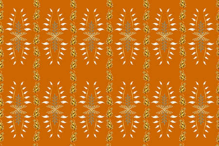 Seamless pattern with interesting doodles on colorfil background. Pano. Raster illustration.の写真素材