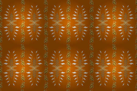Seamless pattern with interesting doodles on colorfil background. Pano. Raster illustration.の写真素材