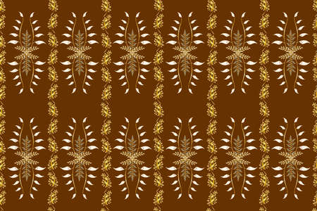 Seamless pattern with interesting doodles on colorfil background. Pano. Raster illustration.の写真素材