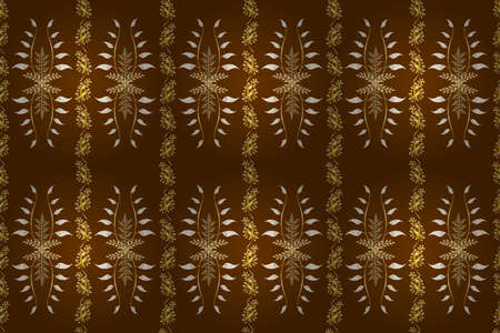 Seamless pattern with interesting doodles on colorfil background. Pano. Raster illustration.の写真素材