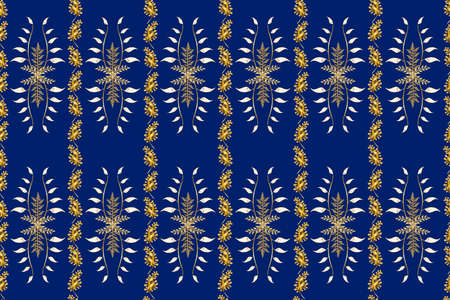 Seamless pattern with interesting doodles on colorfil background. Pano. Raster illustration.の写真素材