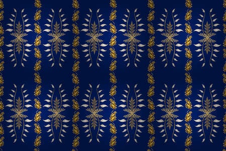 Seamless pattern with interesting doodles on colorfil background. Pano. Raster illustration.の写真素材