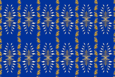 Seamless pattern with interesting doodles on colorfil background. Pano. Raster illustration.の写真素材