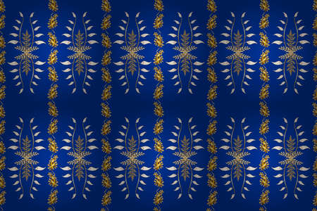 Seamless pattern with interesting doodles on colorfil background. Pano. Raster illustration.の写真素材