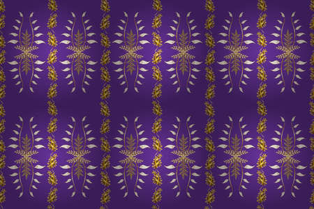 Seamless pattern with interesting doodles on colorfil background. Pano. Raster illustration.の写真素材