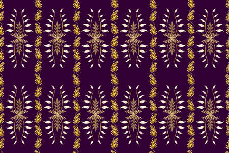 Seamless pattern with interesting doodles on colorfil background. Pano. Raster illustration.の写真素材