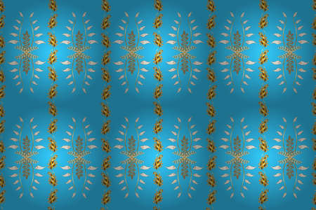 Seamless pattern with interesting doodles on colorfil background. Pano. Raster illustration.の写真素材