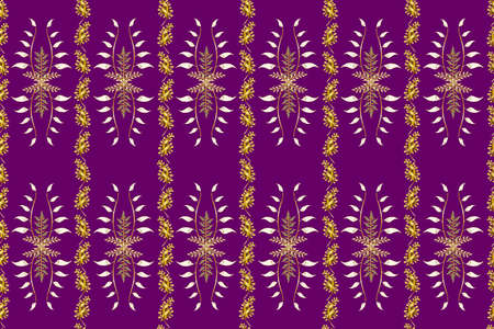 Seamless pattern with interesting doodles on colorfil background. Pano. Raster illustration.の写真素材