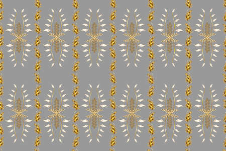 Seamless pattern with interesting doodles on colorfil background. Pano. Raster illustration.の写真素材