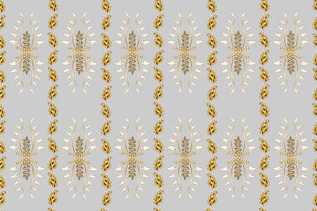 Seamless pattern with interesting doodles on colorfil background. Pano. Raster illustration.の写真素材