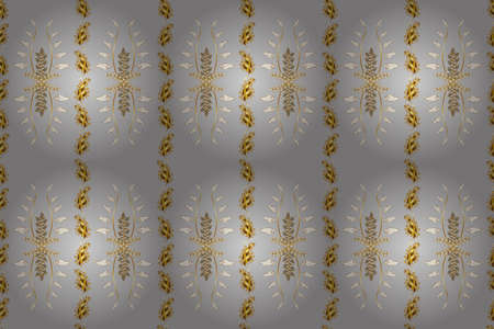 Seamless pattern with interesting doodles on colorfil background. Pano. Raster illustration.の写真素材