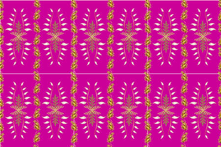 Seamless pattern with interesting doodles on colorfil background. Pano. Raster illustration.の写真素材
