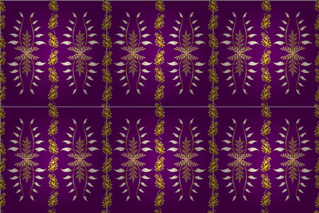 Seamless pattern with interesting doodles on colorfil background. Pano. Raster illustration.の写真素材