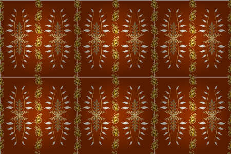 Seamless pattern with interesting doodles on colorfil background. Pano. Raster illustration.の写真素材