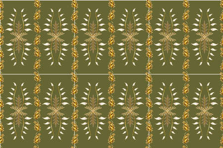 Seamless pattern with interesting doodles on colorfil background. Pano. Raster illustration.の写真素材