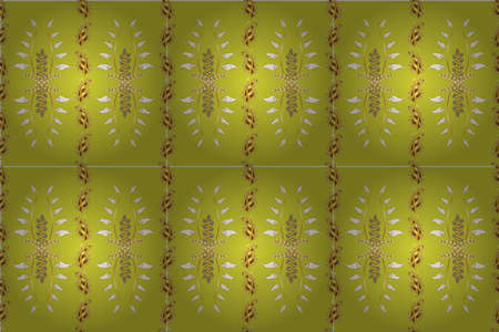 Seamless pattern with interesting doodles on colorfil background. Pano. Raster illustration.の写真素材