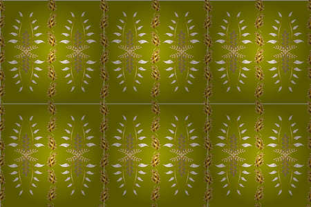 Seamless pattern with interesting doodles on colorfil background. Pano. Raster illustration.の写真素材