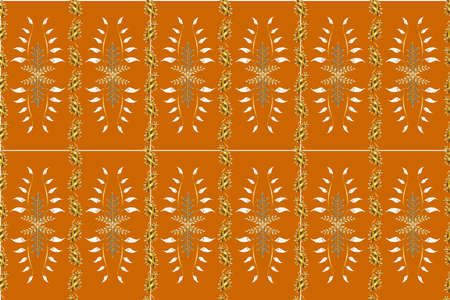 Seamless pattern with interesting doodles on colorfil background. Pano. Raster illustration.の写真素材