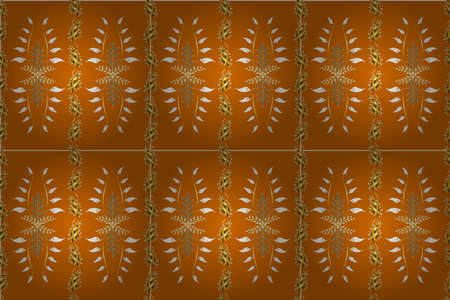 Seamless pattern with interesting doodles on colorfil background. Pano. Raster illustration.の写真素材