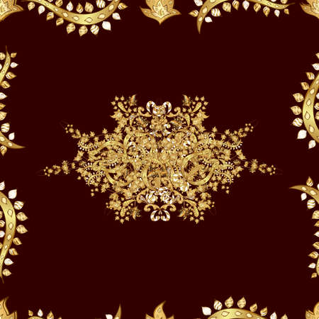 Seamless pattern with interesting doodles on colorfil background. Raster illustration.の写真素材