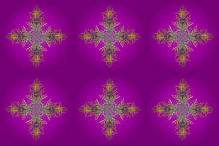 snowflake with silver and gray vintage elements. Vintage. Leaves. Pattern. Branch. Christmas. Pano picture.の写真素材