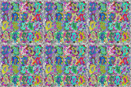 seamless doodles coloful doodles mixed pattern. Interesting design style. Paster picture. Pano illustration.の写真素材