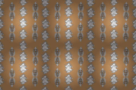 seamless texture. Raster pano with white floral elements.の写真素材