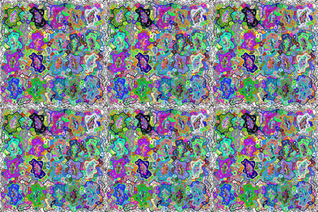 seamless doodles coloful doodles mixed pattern. Interesting design style. Paster picture. Pano illustration.の写真素材