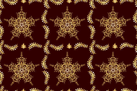 Seamless pattern with interesting doodles on colorful background. Pano. Raster illustration.の写真素材