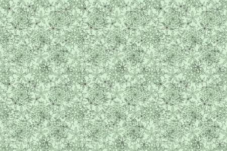 Seamless pattern with interesting doodles on colorful background. Pano. Raster illustration.の写真素材