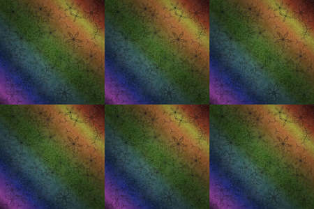 pattern with interesting doodles on colorful background. Pano. Raster illustration.の写真素材