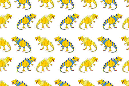 pattern with interesting doodles on colorfil background. Pano. Raster illustration.の写真素材