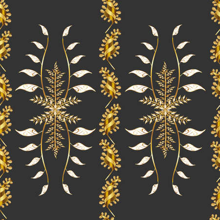 Seamless pattern with interesting doodles on colorfil background. Raster illustration.の写真素材