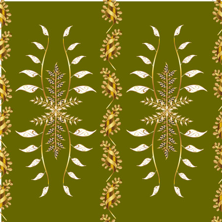 Seamless pattern with interesting doodles on colorfil background. Raster illustration.の写真素材