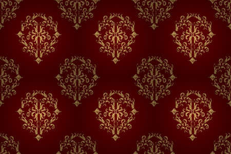 Seamless pattern with interesting doodles on colorfil background. Pano. Raster illustration.の写真素材