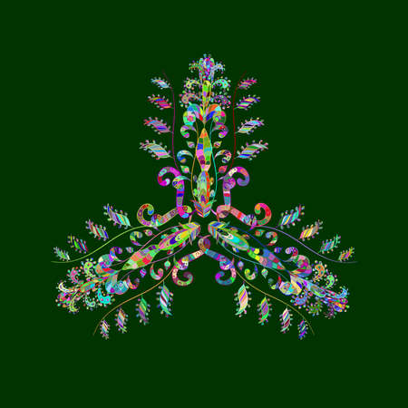 Pattern with interesting doodles on colorfil background.の写真素材