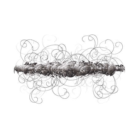 doodles gray isolated pattern on white backgroundの写真素材