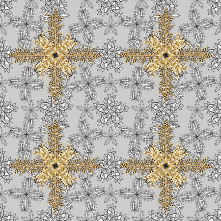 Seamless pattern with interesting doodles on colorfil background. Raster illustration.の写真素材