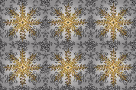 seamless pano with vintage gradient golden elementsの写真素材