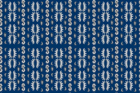 Seamless pattern with interesting doodles on colorfil background. Pano. Raster illustration.