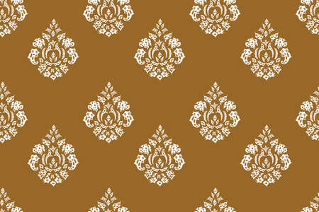 seamless raster pano wallpaper with vintage elements.の写真素材